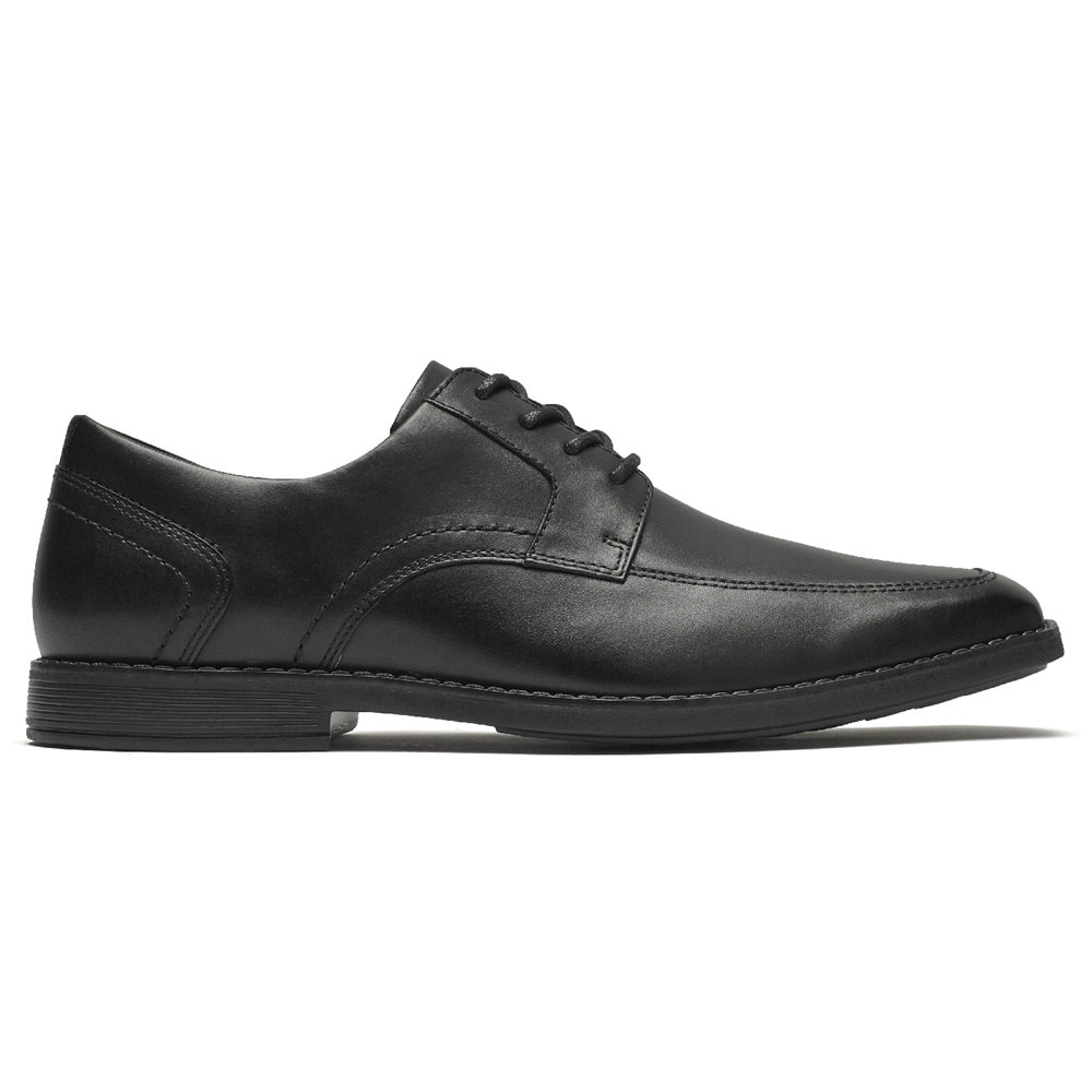 Rockport Singapore Mens Oxfords - Wighton Apron Toe Black - IX6841302